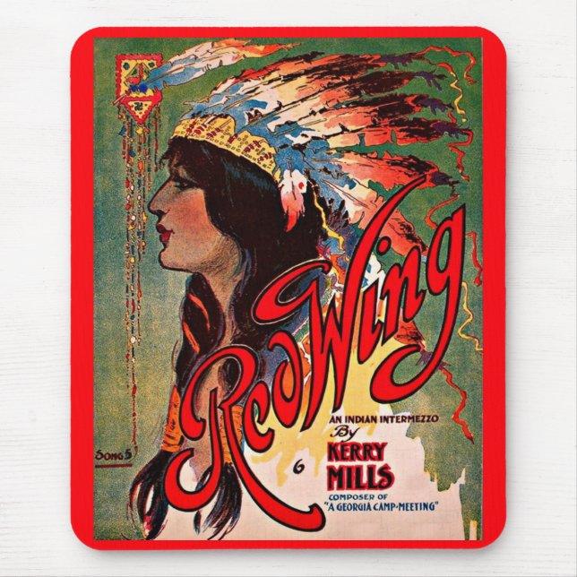 1907 Redwing sheet music cover Mouse Pad (Front)