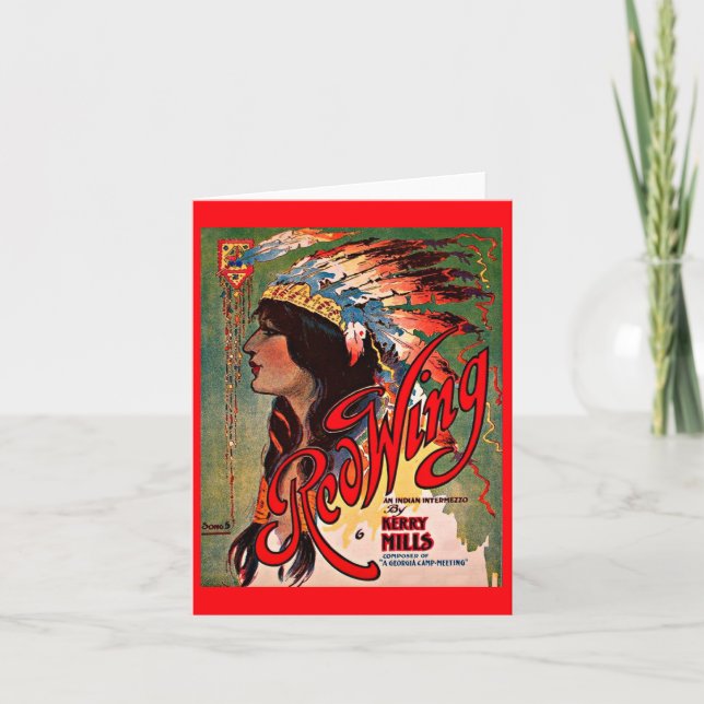 1907 Redwing sheet music cover Note Card (Front)