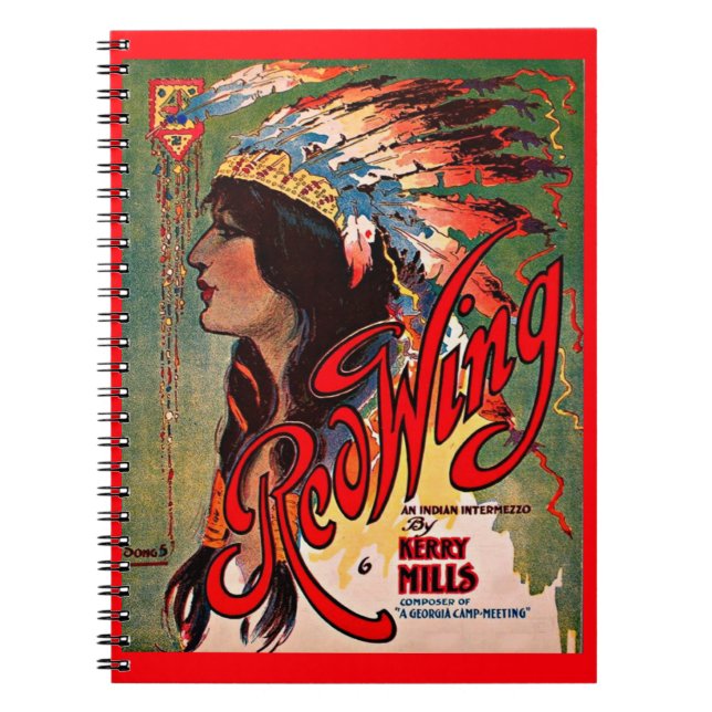 1907 Redwing sheet music cover Notebook (Front)