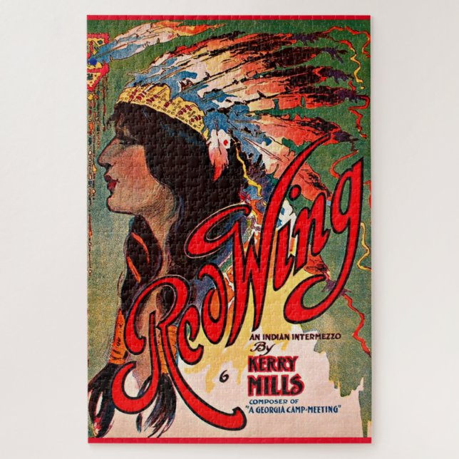  1907 Redwing sheet music cover print Jigsaw Puzzle (Vertical)