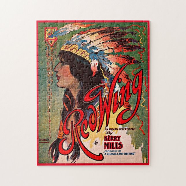 1907 Redwing sheet music cover print Jigsaw Puzzle (Vertical)
