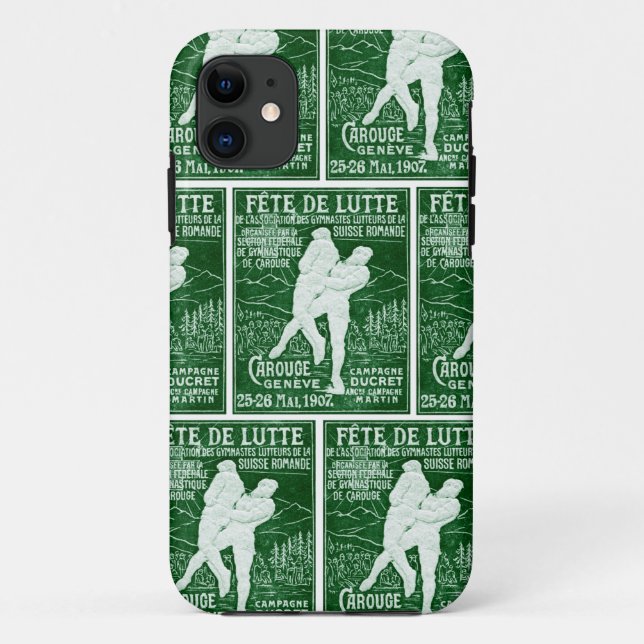1907 Swiss Wrestling Case-Mate iPhone Case (Back)