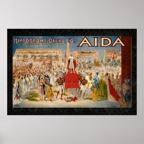 1908 Aida Reissue Vintage 36 x 24 Poster