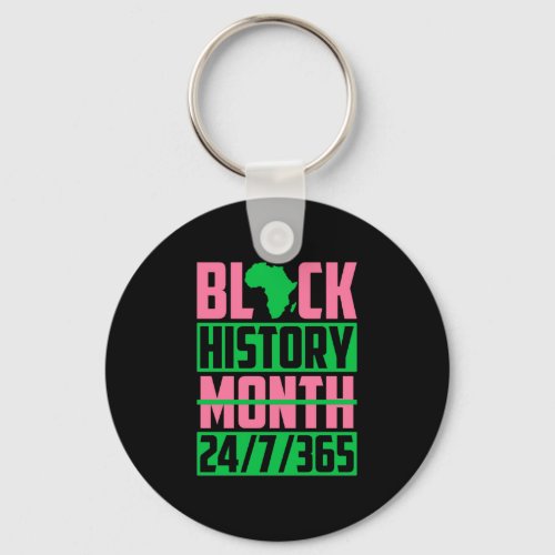 1908 AKA Black History Month Keychain