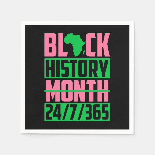 1908 AKA Black History Month Napkins