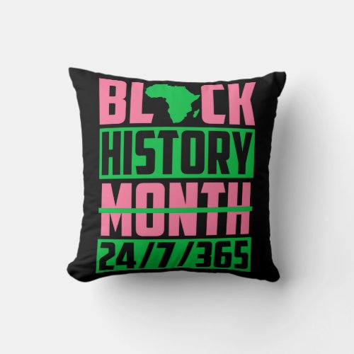1908 AKA Black History Month Throw Pillow