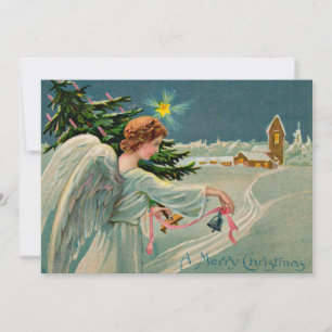 1908 Christmas angel A Merry Christmas Holiday Card
