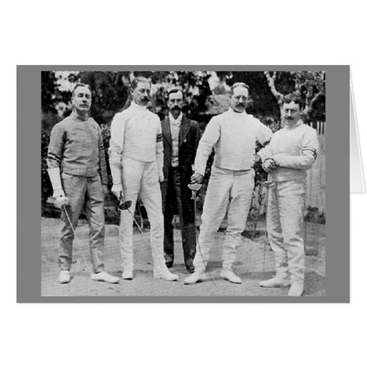 1908 English Olympic Fencing Team (Front Horizontal)