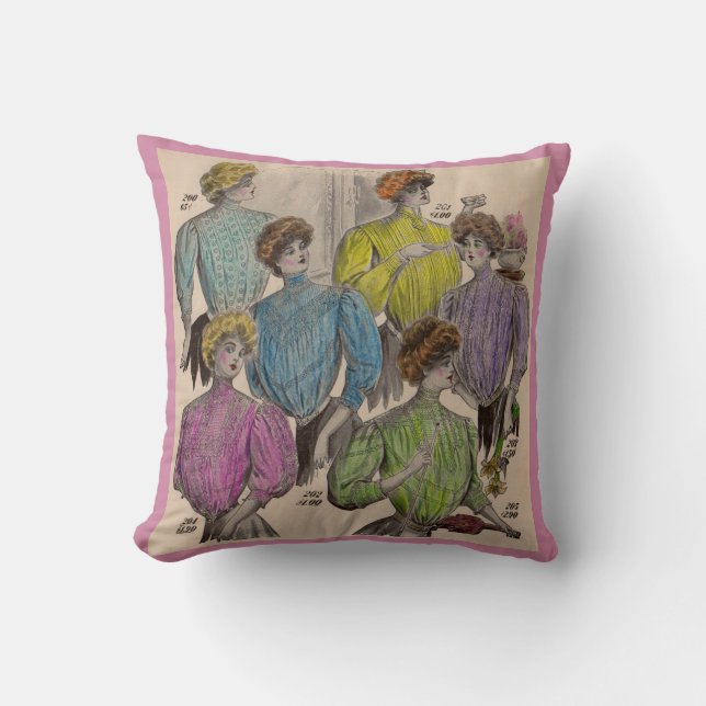 1908 Gimbels ladies blouses waists no. 1 Throw Pillow (Front)