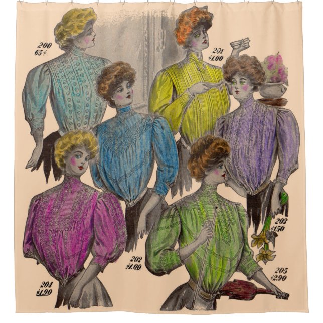 1908 Gimbels ladies blouses waists no. 2 Shower Curtain (Front)