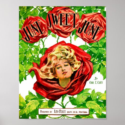 1908 June Sweet June sheet music cover