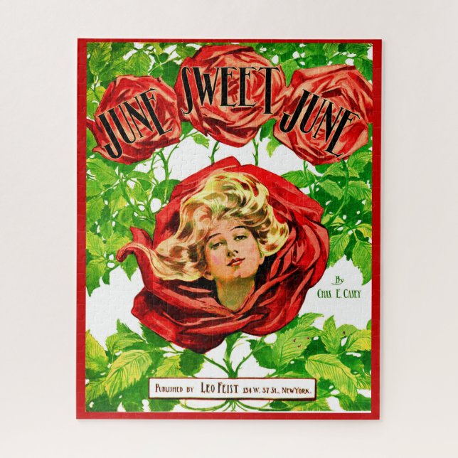 1908 June Sweet June sheet music cover print Jigsaw Puzzle (Vertical)