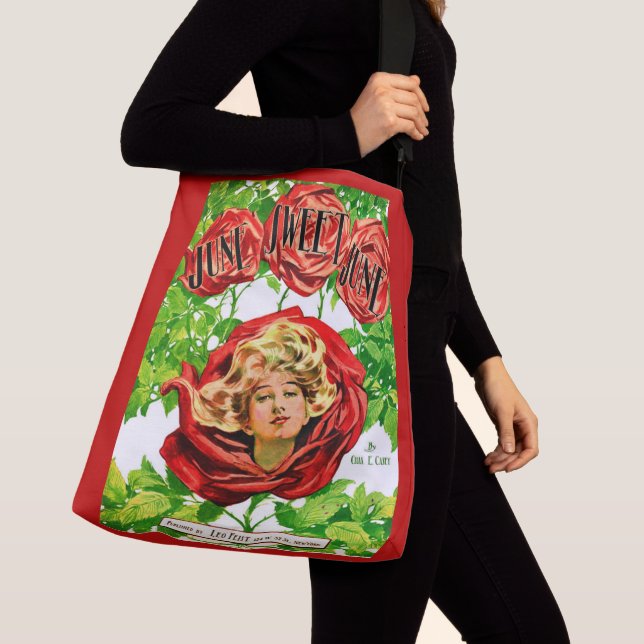 1908 June Sweet June sheet music print Crossbody Bag (Close Up)