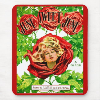 1908 June Sweet June sheet music print Mouse Pad