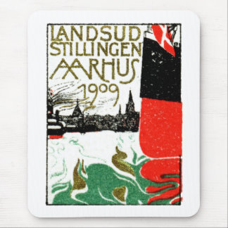 1909 Aarhus Denmark Exposition Poster Mouse Pad