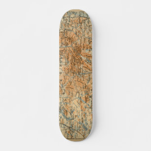 1909 Adirondacks Map from Baedeker's Travel Guide Skateboard Deck