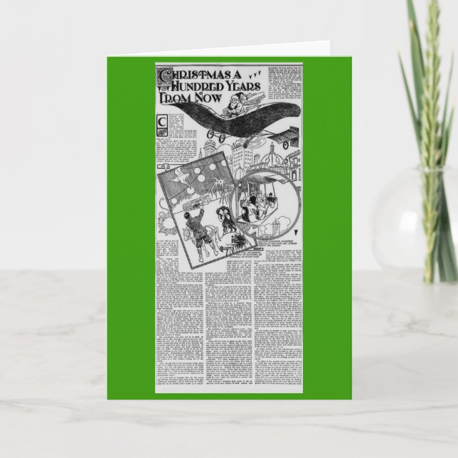 1909 Harlem Montana newspaper article Christmas Holiday Card (Front)