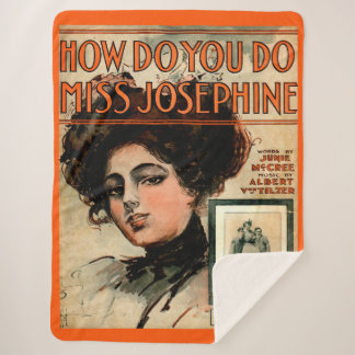 1909 How Do You Do Miss Josephine sheet music Sherpa Blanket