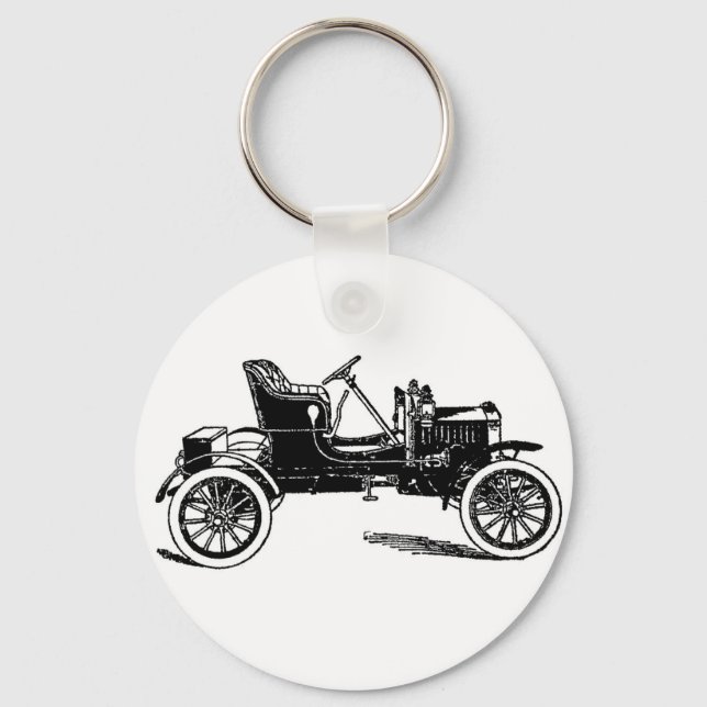 1909 Maxwell auto illustration Keychain (Front)