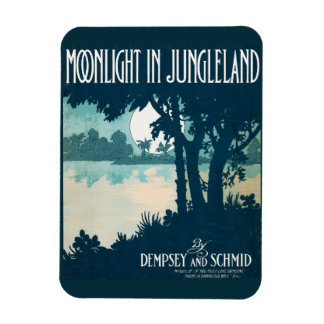1909 Moonlight in Jungleland sheet music print Magnet
