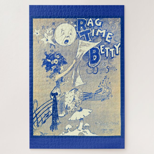 1909 Ragtime Betty sheet music art Jigsaw Puzzle (Vertical)