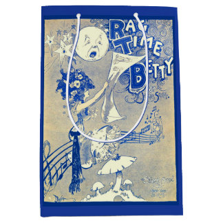 1909 Ragtime Betty sheet music art Medium Gift Bag