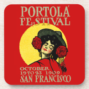 1909 San Francisco Portola Festival Beverage Coaster