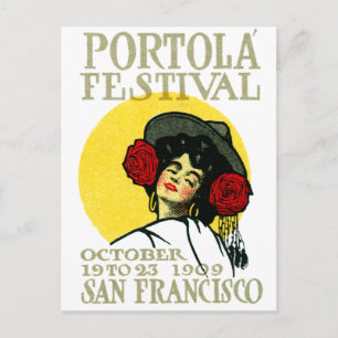 1909 San Francisco Portola Festival Postcard