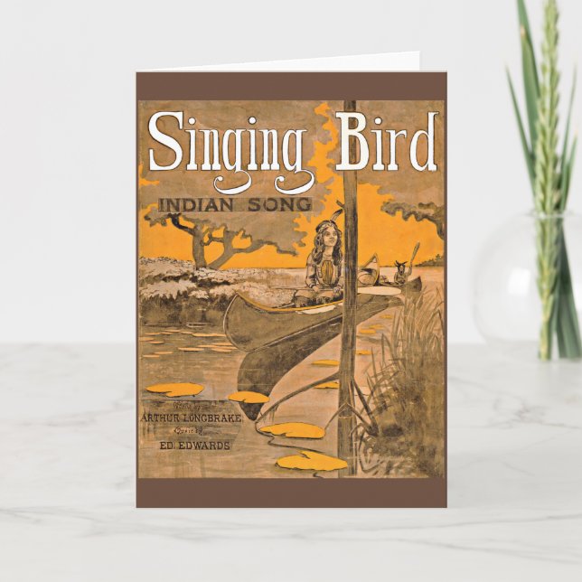  1909 Singing Bird sheet music print Card (Front)