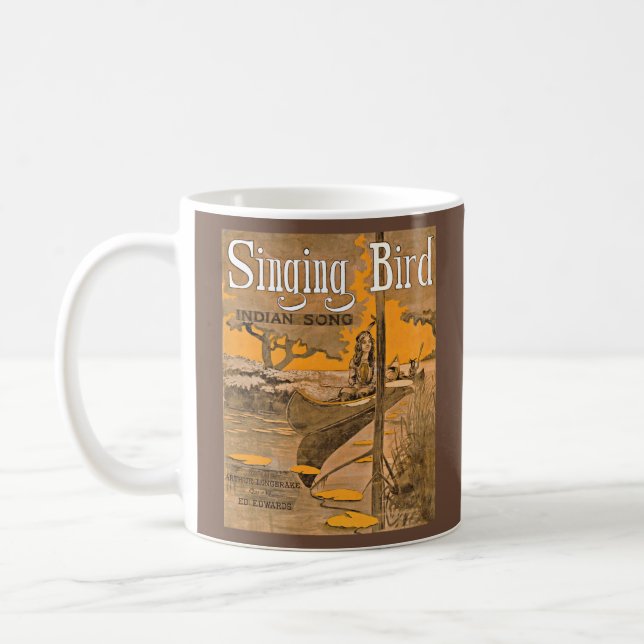 1909 Singing Bird sheet music print Coffee Mug (Left)
