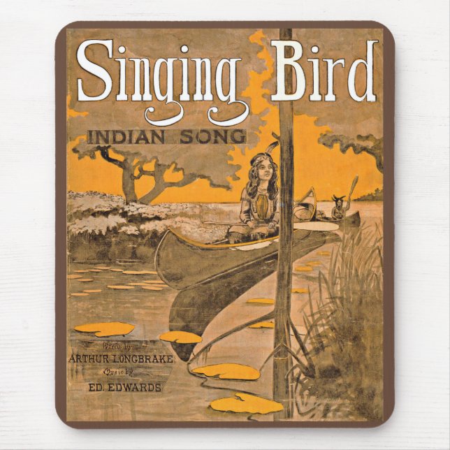  1909 Singing Bird sheet music print Mouse Pad (Front)