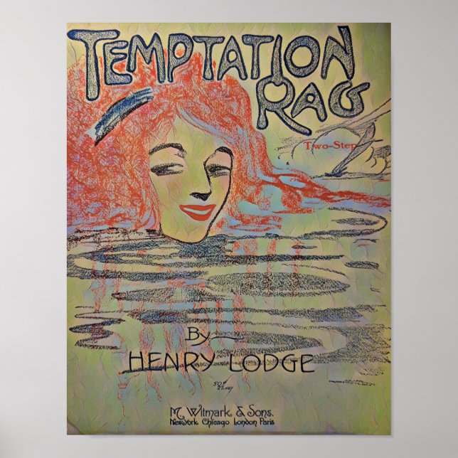 1909 Temptation Rag Two Step Poster (Front)