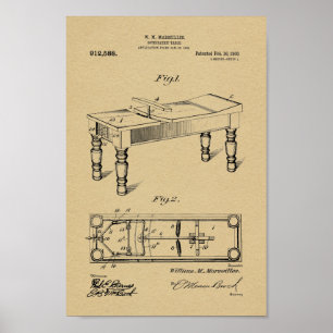 1909 Vintage Osteopathic Table Patent Art Print