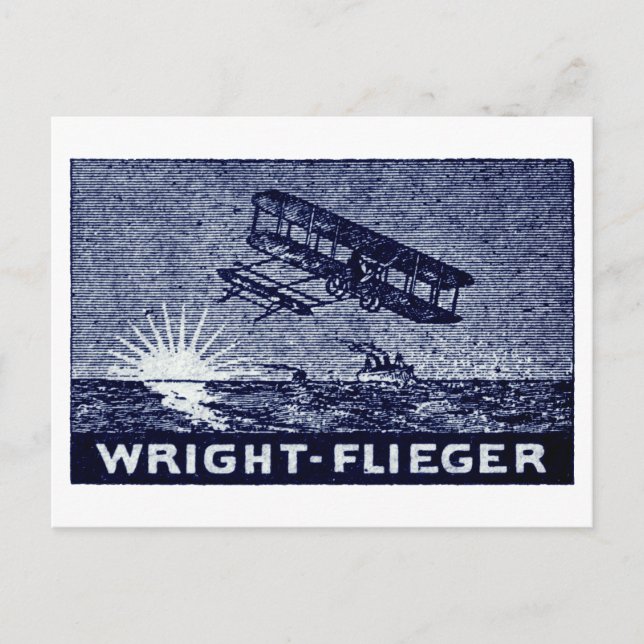1909 Wright Brothers Aircraft Postcard (Front)