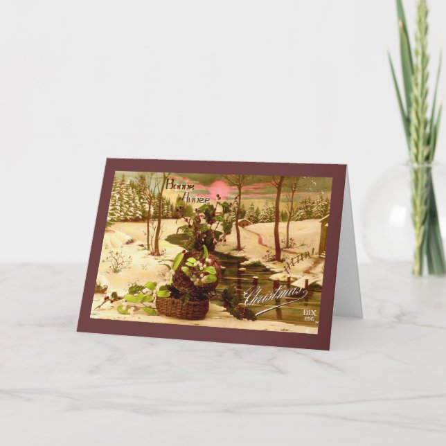 1910 Bonne Anee FRENCH New Year Greeting Holiday Card (Front)