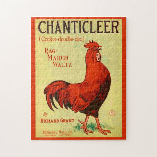 1910 Chanticleer sheet music print Jigsaw Puzzle