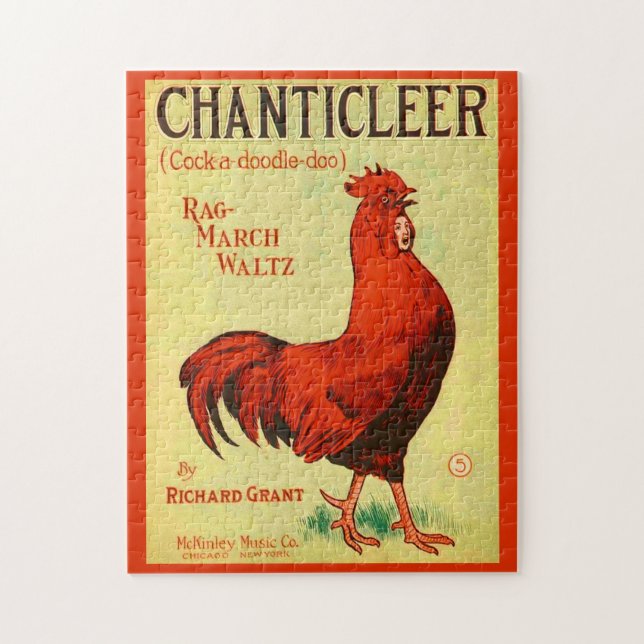 1910 Chanticleer sheet music print Jigsaw Puzzle (Vertical)