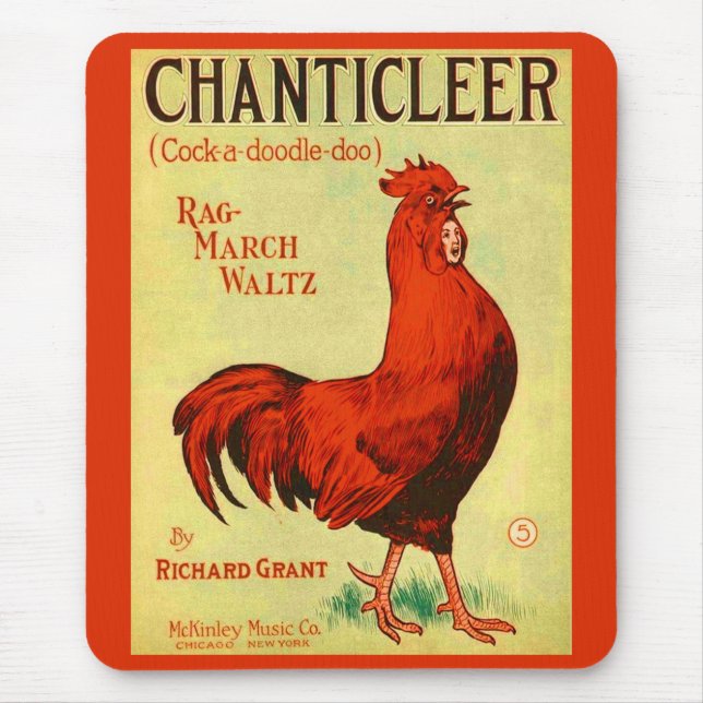 1910 Chanticleer sheet music print Mouse Pad (Front)
