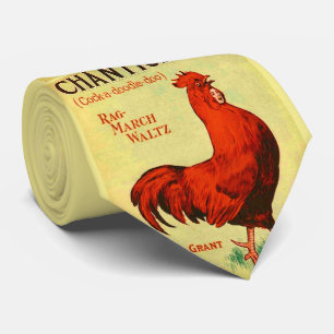 1910 Chanticleer sheet music print Neck Tie