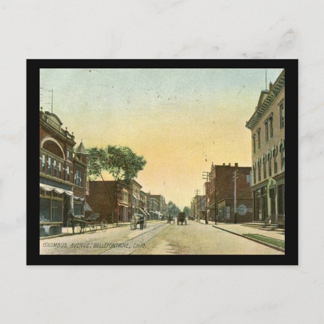 1910 Columbus Avenue, Bellefontaine, Ohio Postcard (Front)