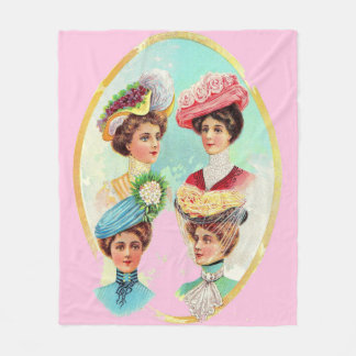1910 dainty summer hats fleece blanket