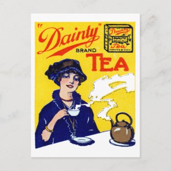 1910 Dainty Tea Postcard by historicimage at Zazzle