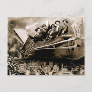 1910 Flight over Portland Postcard