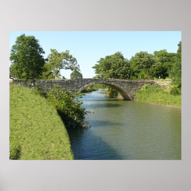 1910 Fox Creek Stone Arch Bridge Poster (Front)