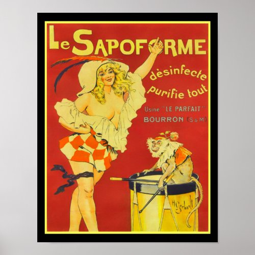 1910 French Le Sapoforme Desinfecte Ad Poster