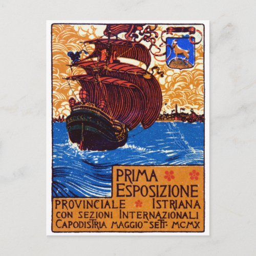 1910 Istrian Expo Poster Postcard