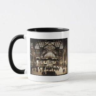 1910 Penn Station NYC Magic Lantern Slide Sepia Mug