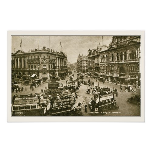  1910 Piccadilly Circus  Photo Print