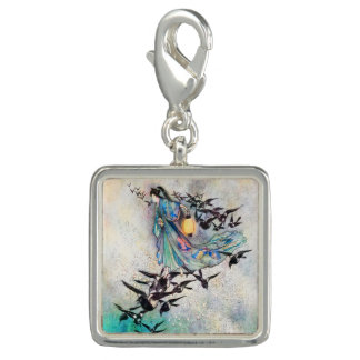 1910 The Star Lovers Japanese Fairy and Magpies Charm
