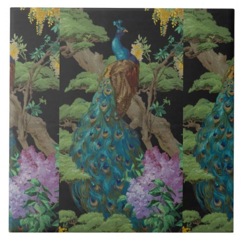 1910 Vintage Wallpaper The Cedar Tree Ceramic Tile